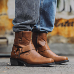 Punk Goth Lauko Vyrai Vakarų Vintage Cowboy Boot Vyri&scaron;ki Lengvi Patogūs Riterio Batai Rudens Žiemos Batai 42 tamsiai ruda spalva