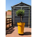 Bac &agrave; fleurs RIVIERA SOLEILLA - Plastique - Hauteur 53 cm - Jaune