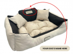 KINGDOG &scaron;unų lova su &Scaron;UNS VARDU, atspari vandeniui, patvari, SML XL XXL 3XL 3XL - 145x115 cm &scaron;viesi