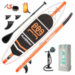 &bdquo;FunWater Cruise&ldquo; pripučiama stovi irklentė 335x84x15 cm itin lengva visiems lygiams su 10 l sauso krep&scaron;io kelionine kuprine 335x84x15cm oranžinė
