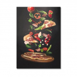 Virtuvės plakatas Pica kepsnių salotos mėsainis burrito paveikslai restoranas siena meno spaudinys vakarieti&scaron;kos virtuvės drobės paveikslas be rėmelio 21*30cm
