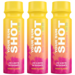 Jūsų Sun Shot Mango su Vit. D3 deginimosi gėrimai 80ml x3 vnt.