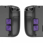 2 poros (Violetinė) Galiniai mygtukų pagalvėlės Steam Deck LCD/OLED modeliams