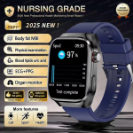 2025 Naujas Kraujo Lipidų &Scaron;lapimo Rūg&scaron;ties Gydymo I&scaron;manusis Laikrodis Vyrams EKG+PPG &Scaron;irdies Ritmas Sportas HD Skambutis Sveikatos Stebėjimas Samsung I&scaron;maniajam Laikrodžiui Blue