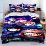3D Džiudžitsu Kaisen Anime Animacinis Patalynės Užvalkalų Rinkinys HD Antklodės Užvalkalas Vaikų Patalynės Rinkiniams Lovos Patalynė Miegamojo Dekoras AU Double 180x210cm
