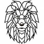 D&eacute;coration murale - Eco-Wood-Art - Lion - Bois noir - 49 x 54 cm - Puzzle 250 pi&egrave;ces