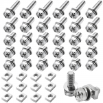 Motociklo gnybto varžtas kvadratinė veržlė rinkinys M6 x 10mm 12mm 16mm 20mm One Size sidabras