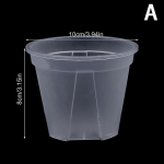 1vnt Skaidrus gėlių vazonų sodintuvas su padėklu 10 cm / 12 cm / 14 cm Pp permatomas gėlių vazono orchidėjų vazonas su skylėmis namų biuro stalui