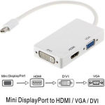 3 viename Thunderbolt Mini Display Port MINI DP ki&scaron;tukas į HDMI DVI VGA lizdą adapterio kabelis keitiklis Apple MacBook Air Pr...
