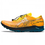 Asics Fuji Speed Auksinės Geltonos Ra&scaron;alo Žalsvai Mėlyni Vyri&scaron;ki Sportbačiai 1011B330-750 39