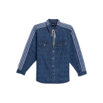 Adidas Originals X Ivy Park bendro prekės ženklo dryžuoti vienspalviai džinsiniai mar&scaron;kiniai Unisex vir&scaron;utiniai drabužiai Mėlyni H61704 XS