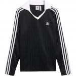Adidas Originals patogūs V formos i&scaron;kirptės sportiniai ilgomis rankovėmis mar&scaron;kinėliai moterims Juodi JD2603 XS
