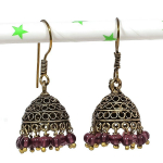 Natural Indian Look Jhumki Gemstone Silver Tribal Bali Earring 1.50 r1f65