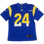 Nike NFL bendradarbiavimo mar&scaron;kinėliai RAPP Rams 24 Patogūs paprasti megztiniai trumpomis rankovėmis Vaikų vir&scaron;utiniai drabužiai Mėlyni 3Z1B7N1P9---RAMTR M