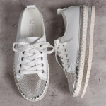 Water Diamond Little White Shoes Universalus storas padas Matsuke Batai Drobiniai batai 40 balta