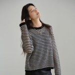 Sinoford Women's Round Neck Loose Knit Sweater S