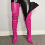 Didelis dydis 34-43 Nauji auk&scaron;takulniai moteri&scaron;ki vir&scaron; kelių batai Odiniai stiletto batai iki kelių Kojų batai mergaitėms Zapatos Mujer 43
