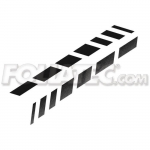 Autocollant - FOLIA TEC - CARDESIGN SHADES - Noir Matte - 77 x 9 cm - 2 pi&egrave;ces juoda