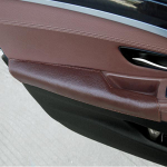 Natūralios Odos Durų Porankio Dangtelis BMW 5 Serijos F10 F18 2011-2017 Automobilio Salono Vairuotojo Pusės Durų Porankio Rankenos Panelės Dangtelis LHD Black
