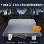 Changan Mazda CX5 Bagažinės Čiužinys: Pripučiamas miego čiužinys galinei sėdynei, automobilio lova Mazda CX&mdash;5 2024&mdash;25 eleganti&scaron;ka pilka be galvos atramos + siurblys + remonto komplektas + laikymo krep&scaron;ys spalva
