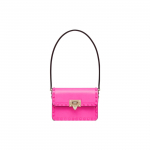 Valentino Rockstud 23 Reguliuojama peties rankena Kabliuko užsegimas Kniedėtas kra&scaron;tas Odinė rankinė ant peties Moteri&scaron;kos rankinės Rožinė W2B0M42AZSUWT Gift Set(Basic Set+Box+Shopping Bag)