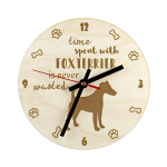 Fox Terrier Smooth - clock with dog, wooden clock with engraving, personalised clock by Art-Dog