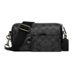 Coach Axel 21 Vienspalvė Klasikinė Raidžių Spaudos Metalinė Sagtis Drobės ir Odos Peties Crossbody Krep&scaron;ys Maži Vyri&scaron;ki Krep&scaron;iai Juoda CJ674-QBO4G Gift Box Sets (Basic Set+Black Box)