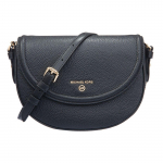 Michael Kors Jet Set Charm Raidės Logotipo Grandinėlės Atverčiama Commuter Vintažinė Balnelio Formos Crossbody Rankinė Moteri&scaron;kos rankinės Juoda 32T0GT9C6L-BLACK Basic Set (Bag+Dust Bag)