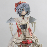 Touhou Project Remilia Scarlet Anime Modelis Trumpaplaukė Vampyrė Mergaitė Statulėlė Kolekcionuojamas Stalo Dekoras Modelis Žaislas Otaku Gerbėjams about 27cm skaisčiai raudona su oranžiniu atspalviu