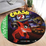 Crash Bandicoot Spausdintas Apvalus Kilimas Žaidimų Kambario Dekoras Action Pass Žaidimas Miegamojo Apvalus Kilimas Grindų Kilimėlis Berniuko Kambarys Žaidimų Kilimai Diameter 100cm