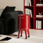 Kitchen Bin on Wheels, Tall Bin, Multifunctional, Stylish And Ideal for A Student Room Or Bedroom Red red