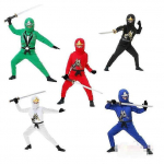 Nindzės kombinezonas Kostiumas I&scaron;galvotas vakarėlis Persirengimas Ninjago Superherojus S balta