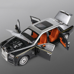 1:18 &bdquo;Rolls Royce Phantom&ldquo; limuzino lydinio modelių automobiliukų Metalo lieto modeliai Namų dekoracija Darbalaukio ekspozicijos ornamentas Auk&scaron;tos simuliacijos dovanos sidabras