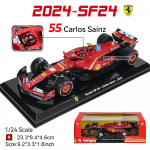 Bburago 1:24 F1 serijos įvairių stilių 2022&ndash;2025 Ferrari SF23 16#Leclerc 55#Sainz Modeliavimo lydinio automobilio modelis Amatai Dekoracija black