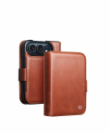 IPhone Duo Fold Aliejaus Va&scaron;ko Natūralios Odos Atverčiamas Dėklas su Kortelių Lizdais Laikiklis Dangtelis Verslo Karvės Odos Dangtelis IPhone Duo For iPhone Duo