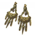 Les Tr&eacute;sors De Lily [E5880] - Boucles Cr&eacute;ateur 'Diva' Ambre ruda