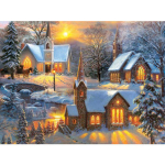 &bdquo;Pasidaryk pats&ldquo; visas apvalus grąžtas deimantinis dažymas, &scaron;viečiantis namas mozaikos siuvinėjimas kryželiu Full Round 20x30CM