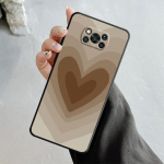 Dėklas, skirtas Xiaomi Poco X3 Nfc X4pro M3 C40, skirtas Mi 12 11 10 10t 8 Note10 Lite 11ultra 11t F1 Fashion Brown Love Wood Grain Texture For Mi Note 10 Lite
