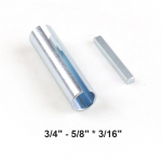 5/8 x 3/4 x 3 veleno adapterio skriemulio angos reduktoriaus įvorės įvorės skriemulys ir raktas