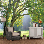 3D sienų tapetai Žalia mi&scaron;ko žolė Saulės sieninė tapetai Svetainės sofos televizoriaus fono tapetai Namų dekoras