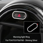 Automobilio Salono Žiedo Deimantinis Lipdukas Dekoracija Blizgus Dekoras Blizgučiai Aksesuarai Mergaitėms Mini Cooper F54 F55 F56 F60 Warming light Silver