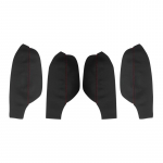 Skirta VW Tiguan 2008 2009 2010 2011 2012 4 vnt. Interjero durų rankenos skydelis porankis mikropluo&scaron;to odos užvalkalas 4x Door Armrest B-R black