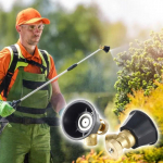 Žemės ūkio auk&scaron;to slėgio sūkurinis pur&scaron;kimo antgalis, reguliuojamas vandens i&scaron;leidimo antgalis juoda