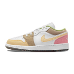 Air Jordan 1 Low SE GS Pastel Grind Vaikams Sportbačiai Balti Ry&scaron;kiai Žali DJ0341-100 40 white