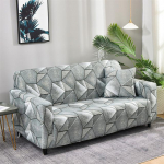 Tamprus spandekso sofos užvalkalas, elastingas sofos uždangalas, svetainės geometrinis ra&scaron;tas, neslystantis, plaunamas, baldų apsaugos užvalkalai 1Pc 3-seat 190-230cm