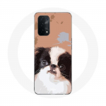 Coque pour Oppo A74 &Eacute;pagneul japonais Noir et Blanc Race de chiens
