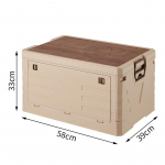 Lauko stovyklavietės apyvartos dėklas, sulankstomas laikymo dėžė, apverčiama laikymo dėžė mediniu dangčiu automobilio bagažinės laikymo dėžė