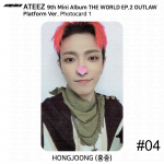 ATEEZ 9-asis mini albumas THE WORLD EP.2 OUTLW Platform Ver Official Photocard 1 2 3 Hongjoong - Photocard1 #4