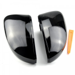 2Pcs For Volkswagen VW Polo MK5 6R 6C ABS Side Rear view Mirror Cover Replacement Shell Trim Black Side Mirror Caps Accessories