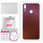 apgo skin sticker film foil vinyl for the BACK compatible with Huawei Y7 Pro (2019), scratch-resistant, easy to install - Carbon Chameleon CAKA5